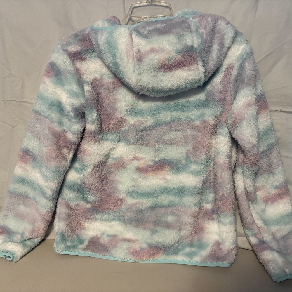 🆕 Eddie Bauer Youth High Pile Jacket, Fleece, purple and teal, M 10/12 - NWT - Picture 3 of 4